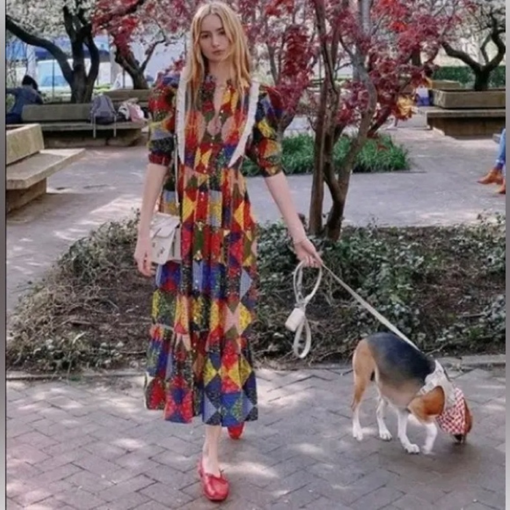NWT :: Doen Nicolette Dress in Countryside Patchwork - Picture 2 of 10